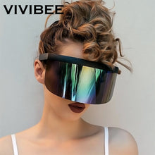 Load image into Gallery viewer, VIVIBEE Nicki Minaj Women Visor Sunglasses 2023 Trending Product Mirror Fun Sun Glasses UV400  Shades