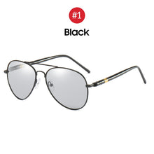 Load image into Gallery viewer, VIVIBEE Photochromic Sunglasses Mens Aviation Polarized UV400 Day and Night Vision Driving Sun Glasses Women Titanium Goggles