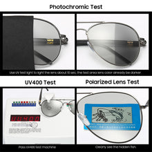 Load image into Gallery viewer, VIVIBEE Photochromic Sunglasses Mens Aviation Polarized UV400 Day and Night Vision Driving Sun Glasses Women Titanium Goggles
