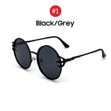 Carica l&#39;immagine nel visualizzatore di Gallery, VIVIBEE Retro Skull Claw Round Sunglasses for Women Fishion 2023 Trending Product Gothic Sun Glasses Gold Metal Frame Shades
