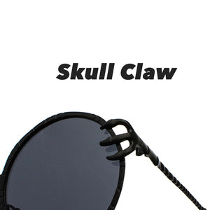 VIVIBEE Retro Skull Claw Round Sunglasses for Women Fishion 2023 Trending Product Gothic Sun Glasses Gold Metal Frame Shades