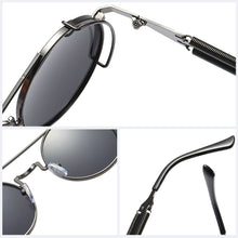 Load image into Gallery viewer, VIVIBEE Steampunk Sunglasses Men Round Red Lens Punk Sun Glasses Black Metal Gothic Style 2022  Products Women UV400 Shades