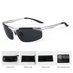 VOTOP Polarized Sunglasses Men Anti Glare Lens UV400 Aluminium Magnesium Frame Sun Glasses For Driving Fishing Travel