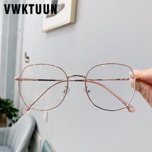 VWKTUUN Irregular Metal Eyeglasses Frame Vintage Big Oversized Eyeglasses Frames  Women's Glasses Frames Female Plain Glasses