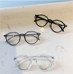 VWKTUUN Rivet Frame Vintage Optical Eyeglasses Frame Myopia Round Metal Men Women Spectacles Eye glasses Oculos de grau Eyewear
