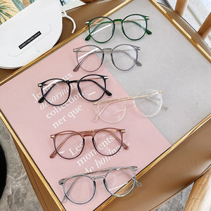 VWKTUUN Round Glasses Frames For Women Men TR90 Myopia Eye Glasses Frames Blue Light Blocking Glasses Computer Read Glasses