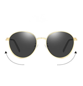 VWKTUUN Occhiali da sole da donna Clip rotonde Occhiali da sole magnetici Clip magnetica su occhiali da sole per occhiali da sole con doppia lente con montatura in lega 