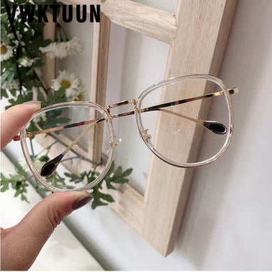 VWKTUUN Transparent Eyeglasses Frames Vintage Optical Frames Vintage Woman Glasses Optical Frames Big Fake Glasses Eyewear