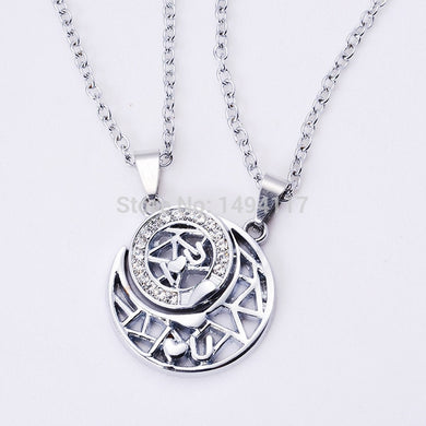 Valentine's D gift - sun&moon couple necklace Popular gifts for his(her) beloved 5pairs/lot