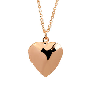 Valentines Gift Love Locket Necklace Glossy Heart Necklaces Put Photos Open And Close Pendants Fine Jewelry