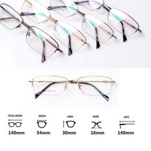Load image into Gallery viewer, Vazrobe Glasses Frame Men Spring Hinge Eyeglasses Man Gold Titanium Alloy Prescription Spectacle Male Optical Myopia Light Point