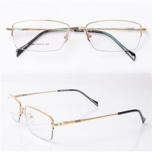 Load image into Gallery viewer, Vazrobe Glasses Frame Men Spring Hinge Eyeglasses Man Gold Titanium Alloy Prescription Spectacle Male Optical Myopia Light Point