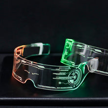 Load image into Gallery viewer, Vazrobe LED Light Glasses Party Goggles Gradient Color Switch Double Button Shows Hip Hop Steampunk