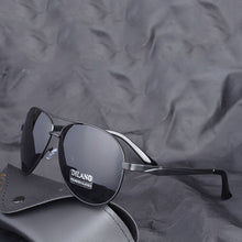 Load image into Gallery viewer, Vazrobe Oversized Polarized Sunglasses Men aviation Max to 160mm Driving Sun Glasses for Man brand UV400 Black spring hinge
