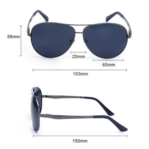 Vazrobe Oversized Polarized Sunglasses Men aviation Max to 160mm Driving Sun Glasses for Man brand UV400 Black spring hinge