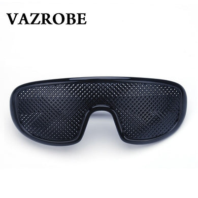 Vazrobe Pinhole Glasses 2 pcs/lot Black Anti Fatigue Hallow Sunglasses Small Hole Anti Myopia Eyewear  Plastic