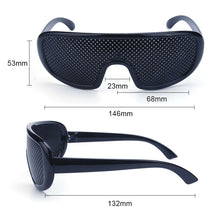 Load image into Gallery viewer, Vazrobe Pinhole Glasses 2 pcs/lot Black Anti Fatigue Hallow Sunglasses Small Hole Anti Myopia Eyewear  Plastic