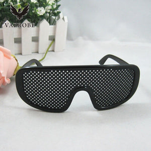 Vazrobe Pinhole Glasses 2 pcs/lot Black Anti Fatigue Hallow Sunglasses Small Hole Anti Myopia Eyewear  Plastic