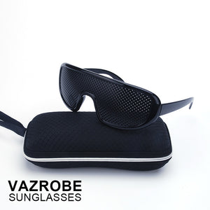 Vazrobe Pinhole Glasses 2 pcs/lot Black Anti Fatigue Hallow Sunglasses Small Hole Anti Myopia Eyewear  Plastic