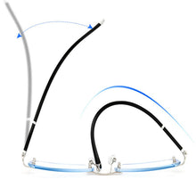 Load image into Gallery viewer, Vazrobe Rimless Myopia Glasses Insert Optic Lens -0.75 -1.00 -1.50 to -5.00 Finished Eyewear with Far Vision Prescription Lenses