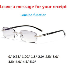 Load image into Gallery viewer, Vazrobe Rimless Myopia Glasses Insert Optic Lens -0.75 -1.00 -1.50 to -5.00 Finished Eyewear with Far Vision Prescription Lenses