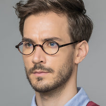 Carica l&#39;immagine nel visualizzatore di Gallery, Vazrobe Montature per occhiali da vista rotonde piccole Occhiali da nerd maschili da uomo Occhiali da tartaruga neri per la lettura Miopia Prescrizione ottica 