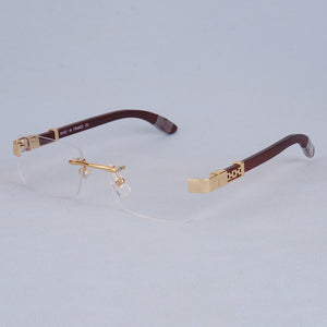 Rimless Wooden Prescription Glasses Photochromic Men Optical Eyeglasses brand designer Prescription Myopia spectacles