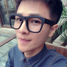 Carica l'immagine nel visualizzatore di Gallery, Vazrobe (no Lens) Eyeglasses Frame Men Women Fake Glasses for Man Women Large Thick PC Spectacles Black Vintage Retro Big