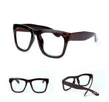Carica l'immagine nel visualizzatore di Gallery, Vazrobe (no Lens) Eyeglasses Frame Men Women Fake Glasses for Man Women Large Thick PC Spectacles Black Vintage Retro Big