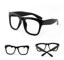 Carica l'immagine nel visualizzatore di Gallery, Vazrobe (no Lens) Eyeglasses Frame Men Women Fake Glasses for Man Women Large Thick PC Spectacles Black Vintage Retro Big