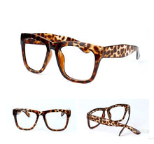 Carica l'immagine nel visualizzatore di Gallery, Vazrobe (no Lens) Eyeglasses Frame Men Women Fake Glasses for Man Women Large Thick PC Spectacles Black Vintage Retro Big