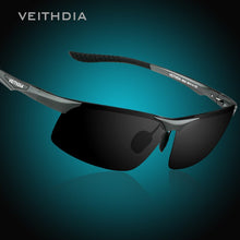 Load image into Gallery viewer, Veithdia Aluminum Magnesium Semi rimless Polarized Mens Sunglasses Sun glasses Night Driving Mirror Eyewear For Men shades 6502