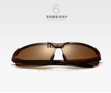 Load image into Gallery viewer, Veithdia Aluminum Magnesium Semi rimless Polarized Mens Sunglasses Sun glasses Night Driving Mirror Eyewear For Men shades 6502