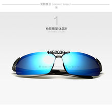 Load image into Gallery viewer, Veithdia Aluminum Magnesium Semi rimless Polarized Mens Sunglasses Sun glasses Night Driving Mirror Eyewear For Men shades 6502
