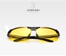 Load image into Gallery viewer, Veithdia Aluminum Magnesium Semi rimless Polarized Mens Sunglasses Sun glasses Night Driving Mirror Eyewear For Men shades 6502