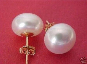 Very Perfect AAA + + + 10 - 11 mm South Sea Natural White Pearl Earrings