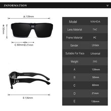 Carica l&#39;immagine nel visualizzatore di Gallery, Viahda Occhiali da sole polarizzati Donna Uomo Occhiali da sole con montatura di design di marca per uomo Occhiali classici quadrati UV400
