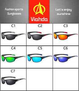 Viahda  Polarized Sunglasses men Sport sun glasses women Goggles UV400 Eyewear De Sol