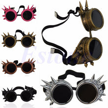 Carica l'immagine nel visualizzatore di Gallery, Victorian Gothic Punk Sunglasses Goggles Cosplay Rivet Steampunk Goggles Glasses Welding Punk
