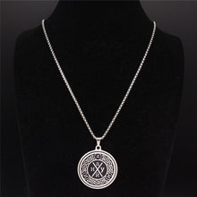 Carica l&#39;immagine nel visualizzatore di Gallery, Viking Stainless Steel Necklace Chain Men/Women Silver Color Necklaces &amp; Pendants Jewelry collar acero inoxidable mujer N3296S02