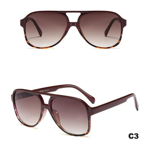 Vintage 70s Sunglasses Women Men Plastic Pilot Sunglass Classic Large Squared Frame women  sunglasses UV400 gafas de sol