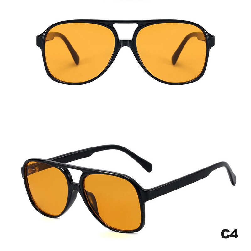 LASPOR Vintage Aviator Sunglasses - Square Frame UV400 Protection Unisex Shades For Men & Women