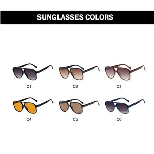 Vintage 70s Sunglasses Women Men Plastic Pilot Sunglass Classic Large Squared Frame women  sunglasses UV400 gafas de sol