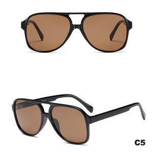 Vintage 70s Sunglasses Women Men Plastic Pilot Sunglass Classic Large Squared Frame women  sunglasses UV400 gafas de sol