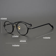 Load image into Gallery viewer, Vintage Acetate Glasses Frame Men Round  Brand Prescription Optical Myopia Eyeglasses Frame Male Women Japan Retro Eyewear