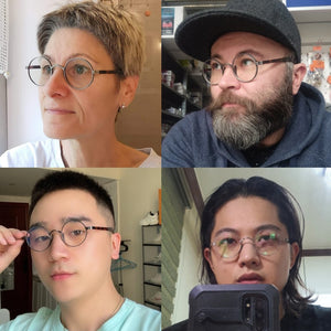 Vintage Acetate Glasses Frame Men Round Myopia Optical Prescription Titanium Eyeglasses Frame Male Women  Small Eyewear