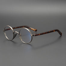 Load image into Gallery viewer, Vintage Acetate Glasses Frame Men Round Myopia Optical Prescription Titanium Eyeglasses Frame Male Women  Small Eyewear