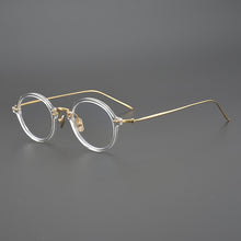 Load image into Gallery viewer, Vintage Acetate Glasses Frame Men Small Round Optical Myopia Prescription Titanium Eyeglasses Frame Women  Brand Eyewear