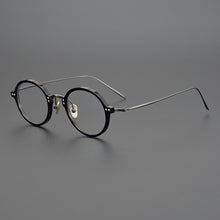 Load image into Gallery viewer, Vintage Acetate Glasses Frame Men Small Round Optical Myopia Prescription Titanium Eyeglasses Frame Women  Brand Eyewear