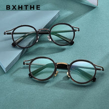 Load image into Gallery viewer, Vintage Acetate Round Glasses Frame Men  Myopia Prescription Optical Eyeglasses Frame Women Retro Photochromic Eyewear